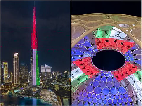 Iconic UAE landmarks light up in powerful show of unity and pride