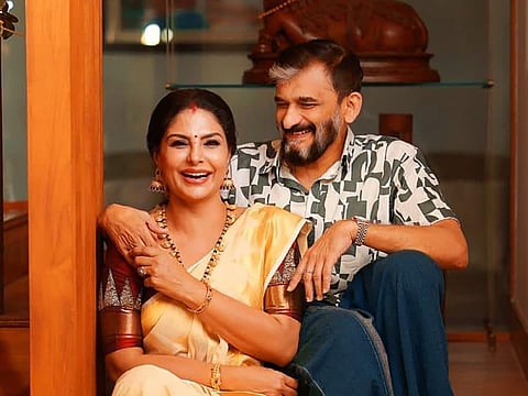 Dubai based Malayali actress Asha Sharath celebrating Vishu