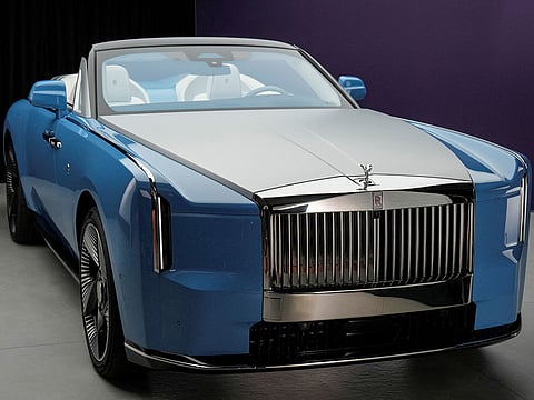 'Project Nightingale’, automaker Rolls-Royce's new luxury electric vehicle, is unveiled to the media at the company's Goodwood plant in Chichester, south of London.