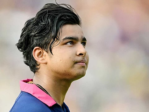 Rajasthan Royals' Vaibhav Sooryavanshi walks back to the pavilion after his dismissal during the 2026 IPL match against Kolkata Knight Riders at the Eden Gardens in Kolkata on April 19, 2026.