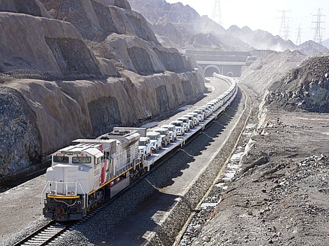 A shipment of Nissan vehicles transported by rail to Abu Dhabi marks a first for the UAE’s automotive logistics sector.