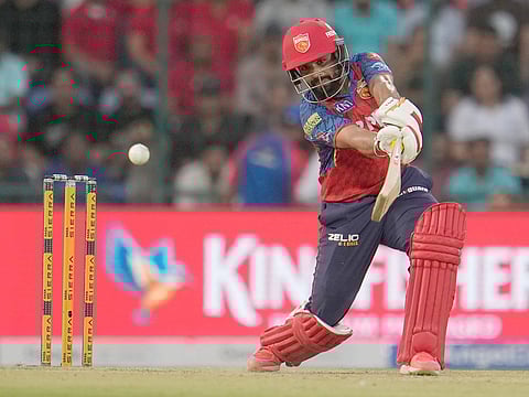 Punjab Kings' Prabhsimran Singh hits a boundary during the IPL 2026 match against Delhi Capitals in New Delhi,on Saturday, April 25, 2026.