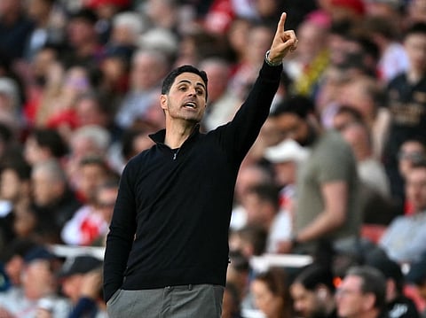 Arsenal's Spanish manager Mikel Arteta is taking the Premier League title race one game at a time