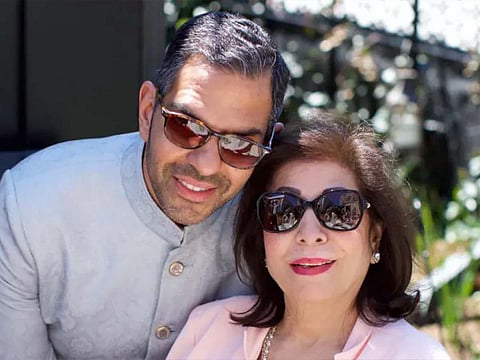 Late Sanjay Kapur with mother Rani Kapur.