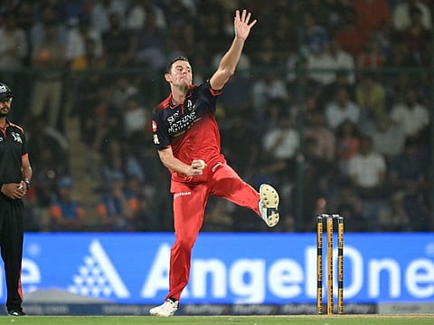 Royal Challengers Bengaluru's Australian cricketer Josh Hazlewood was at the heart of RCB's victory over Delhi