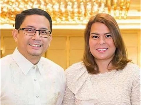 A photo of husband-and-wife Manases Carpio and Philippine Vice President Sara Duterte-Carpio.