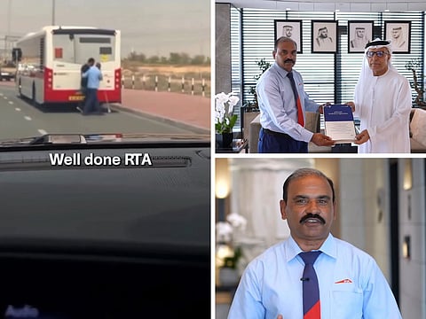 Dubai RTA bus driver honoured for helping blind man safely cross the road