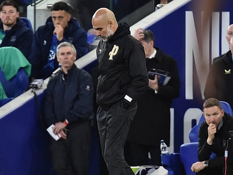 Manchester City's Spanish manager Pep Guardiola feels Arsenal are now favourites to win the title