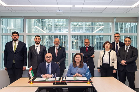 Mohammad Abdulrahman Alhawi, Undersecretary of the UAE Ministry of Investment, and Boutheina Guermazi, World Bank Director for Strategy and Operations for the Middle East, North Africa, Afghanistan and Pakistan (MENAAP) region, signed the partnership agreement, which falls under the framework agreement signed between the World Bank and the UAE Ministry of Finance in 2019.