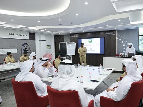 Dubai Police officers during advanced anti-human trafficking investigation training.