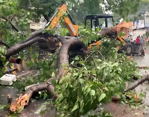 Local disaster response crews were deployed in Uttar Pradesh to clear fallen trees, reopen blocked roads and assist trapped residents with chainsaws and cranes. At least 104 people have been killed after violent storms, heavy rain, hail and lightning hit Uttar Pradesh, India’s most populous state, authorities and officials said Thursday, with the Prayagraj area suffering the highest number of casualties.