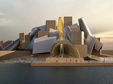 Guggenheim Abu Dhabi will feature 28 galleries and 10 sculptural cones on Saadiyat Island.