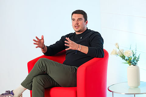 Felix Lauterbach, founder of UAE based sports venture Finomena Football. Photo: Virendra Saklani/Gulf News