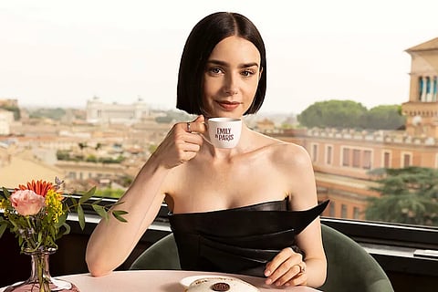 And because Emily simply cannot stay put, the crew is currently in Greece filming her final chapter.