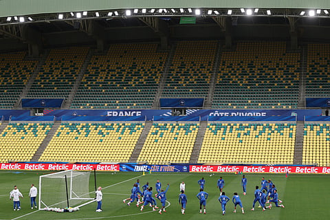 France train in Nantes ahead of a friendly against Ivory Coast and the 2026 FIFA World Cup on June 3, 2026.