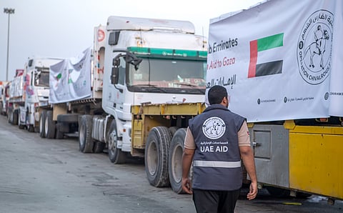 Four UAE aid convoys enter Gaza under ‘Operation Gallant Knight 3’