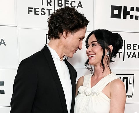 Justin Trudeau and Katy Perry attend "Katy Perry: The Lifetimes Tour" Premiere during the 2026 Tribeca Festival at BMCC Theater on June 08, 2026 in New York City.