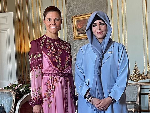 Sheikha Latifa bint Mohammed meets with Crown Princess of Sweden in Stockholm