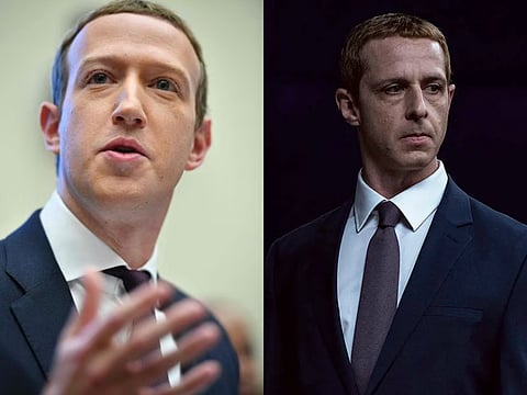 Jeremy Strong as Mark Zuckerberg in 'The Social Reckoning'