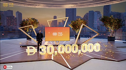 UAE Lottery show host Chadi Khalaf during Lucky Day Draw No. 260613