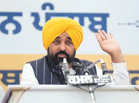 The decision comes after Mann (pictured) appeared before the Takht on January 15 over allegations related to a video in which a person resembling him was seen pouring alcohol over images of Sikh Gurus.