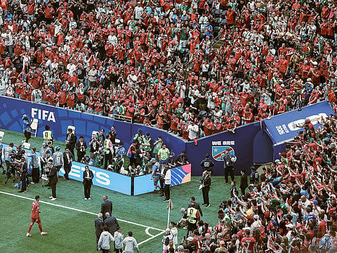 Cristiano Ronaldo of Portugal leaves the field of play after the FIFA World Cup 2026 Group K match against Congo at Houston Stadium on June 17, 2026 in Houston, Texas.