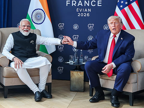 India Prime Minister Narendra Modi and US President Donald Trump hold a bilateral meeting on the sidelines of the G7 Summit 2026, in Evian on Wednesday.