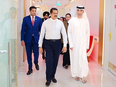 Dr Thani bin Ahmed Al Zeyoudi visits Thumbay Medicity in Ajman