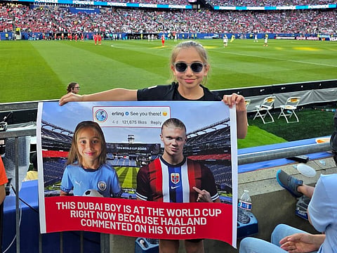 Dubai schoolboy watches Haaland score at World Cup after viral post