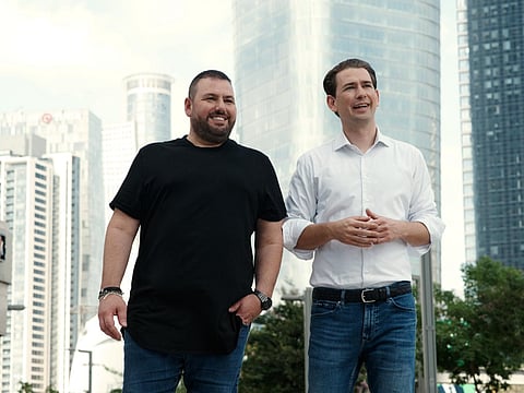 Shalev Hulio and Sebastian Kurz, Co-founders of Abu Dhabi-based Dream, sovereign AI and cyber defence company