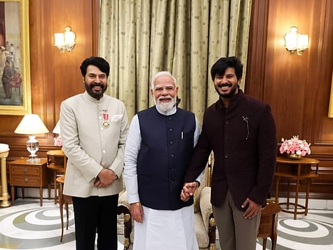 After the ceremony, Dulquer shared pictures from the occasion featuring his family with Prime Minister Narendra Modi.