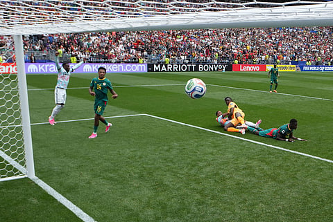 Youri Tielemans #8 of Belgium heads to score the team's second goal during the FIFA World Cup 2026 Round Of 32 match between Belgium and Senegal at Seattle Stadium on July 01, 2026 in Seattle, Washington.