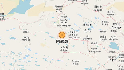 The quake hit at 7:44 am Beijing time (23:44 UTC Tuesday) about 261-268 km (162-167 miles) south-southeast of Dunhuang in Gansu province, near the Qinghai border, at a shallow depth of 10 km (6.2 miles), as per USGS data.