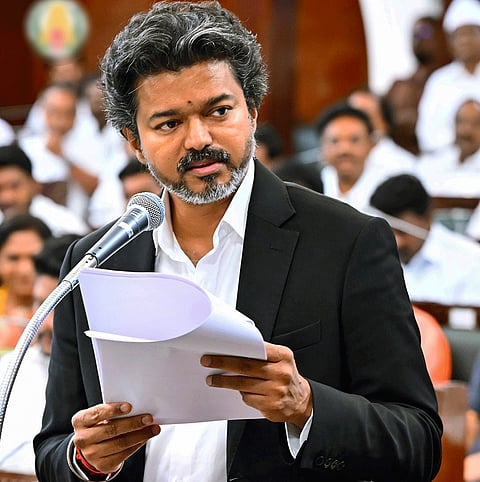 TVK chief Vijay was sworn in as the Chief Minister of Tamil Nadu on May 10, 2026
