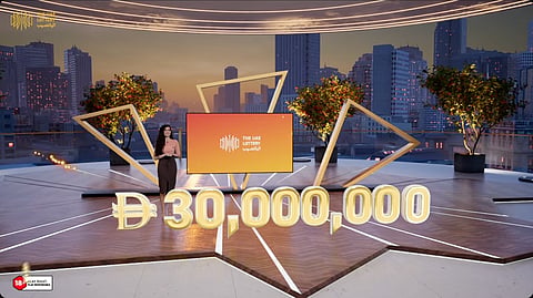 UAE Lottery show host Diala Makki during Lucky Day Draw No. 260701
