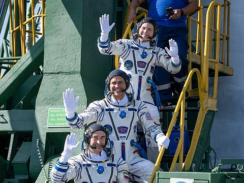 NASA astronaut Anil Menon and Russian crewmates Pyotr Dubrov and Anna Kikina lifted off as scheduled at 7:47 pm (10:47 am EDT, 1447 GMT) aboard the Roscosmos Soyuz MS-29 for an eight-month stint on the orbiting outpost.