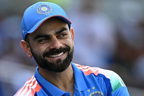 India's Virat Kohli reacts during the first one-day international (ODI) cricket match between England and India at Edgbaston cricket ground in Birmingham, central England on July 14, 2026.
