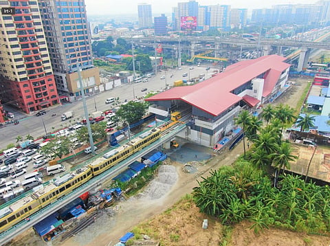 Photo shows ongoing construction of the LRT-1 Cavite Extension project, which will connect Baclaran in Manila to Bacoor in Cavite. The photo was taken on December 19, 2023 and released on December 20, 2023.