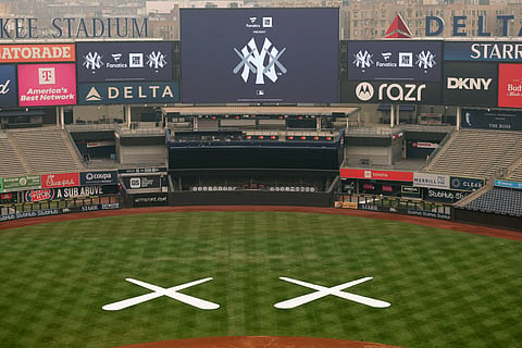 A view of the atmosphere as KAWS hosts private dinner on Yankee Stadium Field to celebrate the KAWS x MLB Collection in partnership with Fanatics and Complex at Yankee Stadium on July 16, 2026 in New York City.
