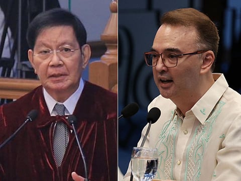 Philippine Senators Panfilo Lacson (left) and Alan Peter Cayetano: The two have publicly traded accusations of unexplained wealth and corruption in one of the most acrimonious confrontations between senior lawmakers, highlighting deep splits within the Senate over accountability and political rivalry.
