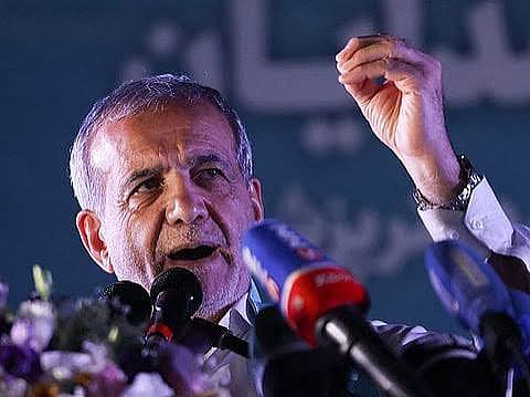 'The reality is that today the Islamic Republic of Iran is engaged in a full-scale war,' Pezeshkian said.
