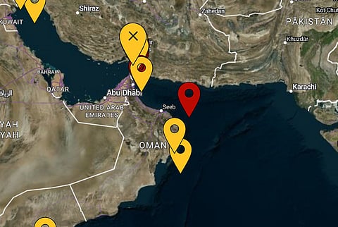 UKMTO has received a report of an incident 8NM northwest of Kumzar, Oman. UKMTO have received information from a verified source that a vessel is on fire.