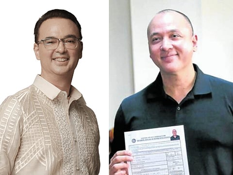 Senator Alan Peter Cayetano 55, (left, former Senate President) and his brother former Taguig ex-Congressman Lino Cayetano, 48.