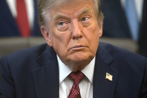 President Donald Trump speaks in the Oval Office of the White House, Friday, July 24, 2026, in Washington.