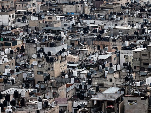 This photo shows a general view of the Balata camp for Palestinian refugees, east of Nablus, in the Israeli-occupied West Bank on July 29, 2026.