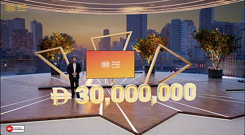 UAE Lottery show host Chadi Khalaf during Lucky Day Draw No. 260801
