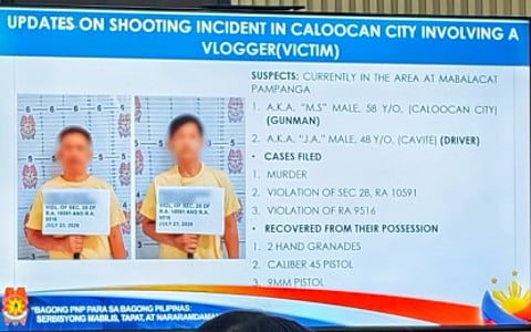 Suspects in the murder of Filipina vlogger Alicia "Mima Alicia" Lipata.