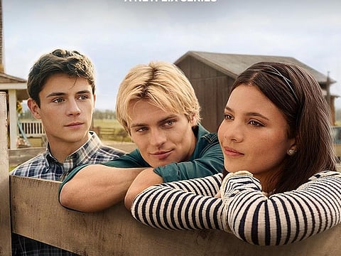 The poster of My Life with The Walter Boys, Nikki Rodriguez, Noah LaLonde and Ashby Gentry.
