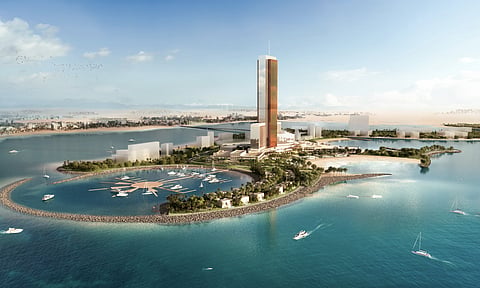 Wynn Al Marjan Island's beachfront takes shape on Al Marjan Island in Ras Al Khaimah as construction continues on the $5.7 billion resort.