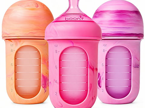 Parents in Oman urged to immediately stop using Boon NURSH Silicone Bottle 8 oz 3-Pack, Model B11564, after authorities flag choking hazard.